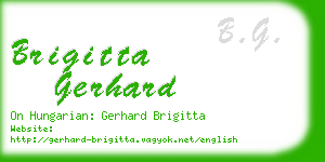 brigitta gerhard business card